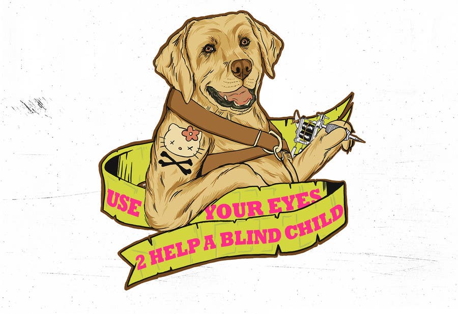 Contest Entry #17 for                                                 Cartoon illustration for charity: Use your eyes to help a blind child
                                            