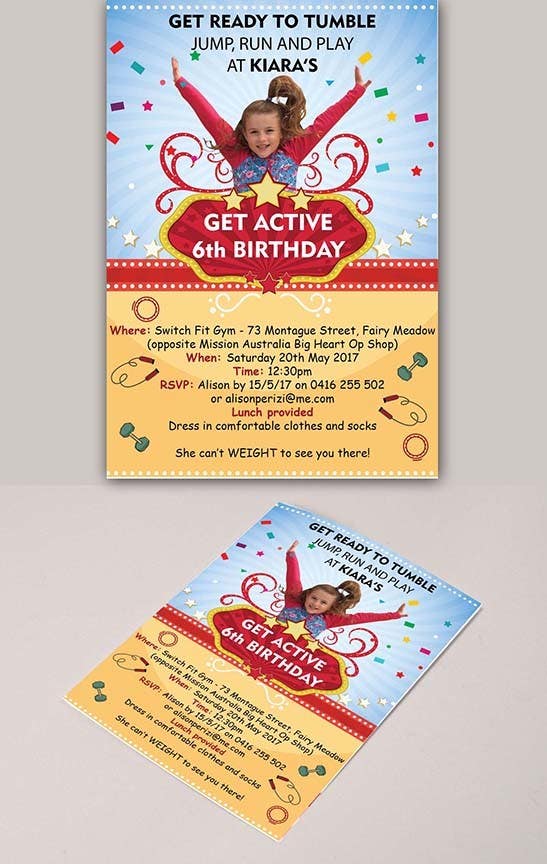 Proposition n°38 du concours                                                 Birthday Invitation
                                            