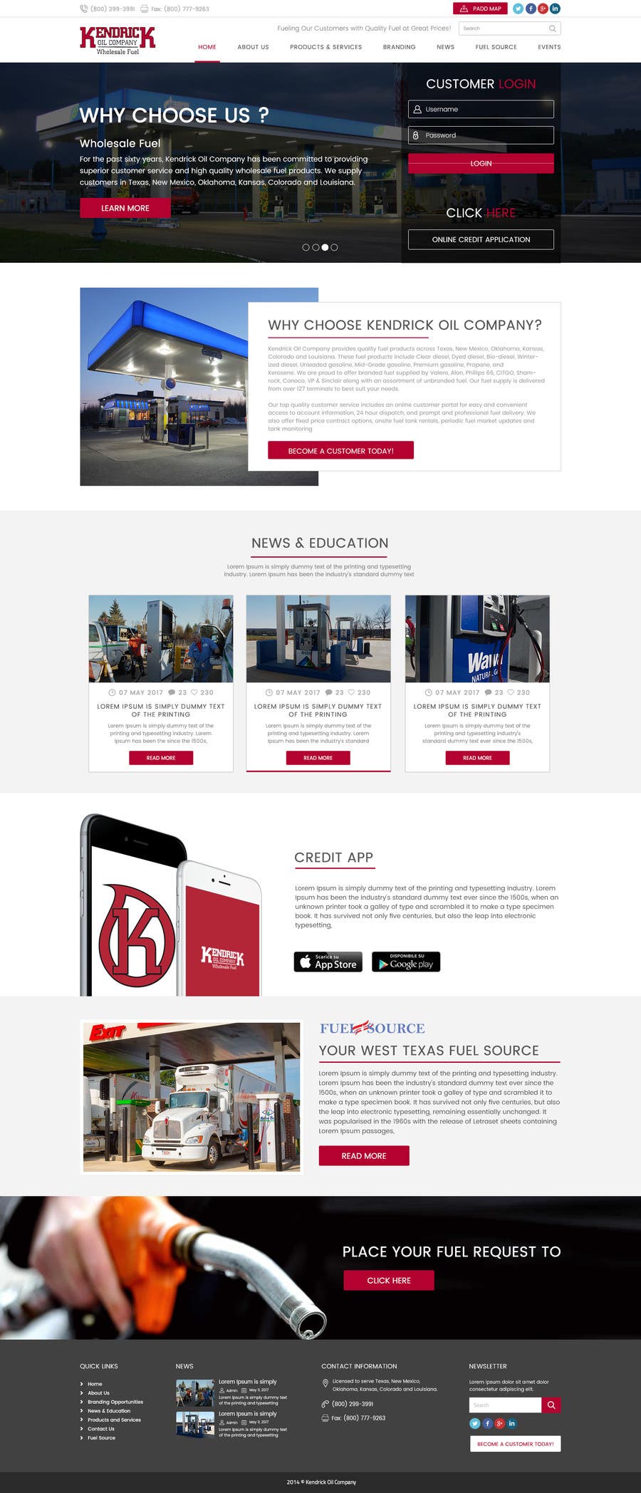 Proposition n°3 du concours                                                 Design a Website Mockup for Oil and Gas Company
                                            