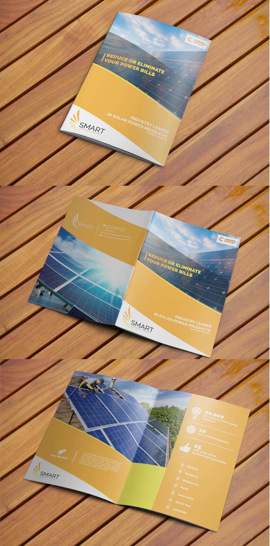 Kilpailutyö #20 kilpailussa                                                 Design a Brochure - Solar Company
                                            