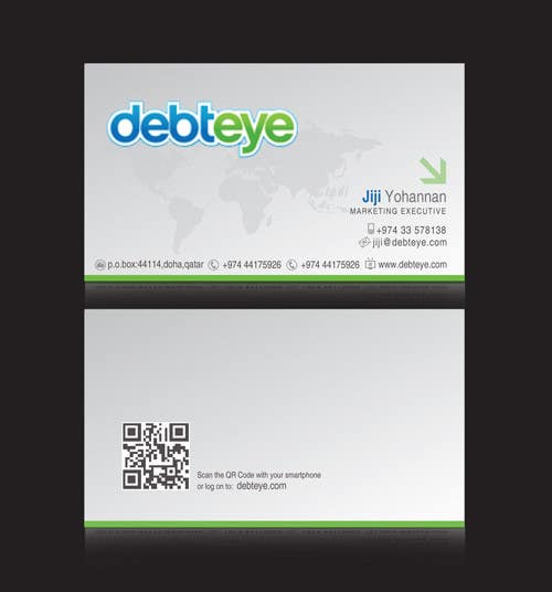 Wettbewerbs Eintrag #4 für                                                 Business Card Design for Debteye, Inc.
                                            