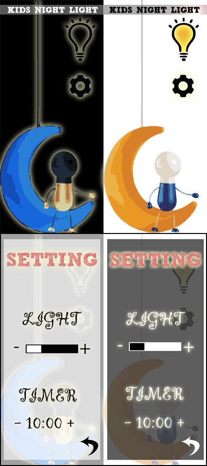 Kilpailutyö #19 kilpailussa                                                 Kids Night Light Graphic Design for App
                                            