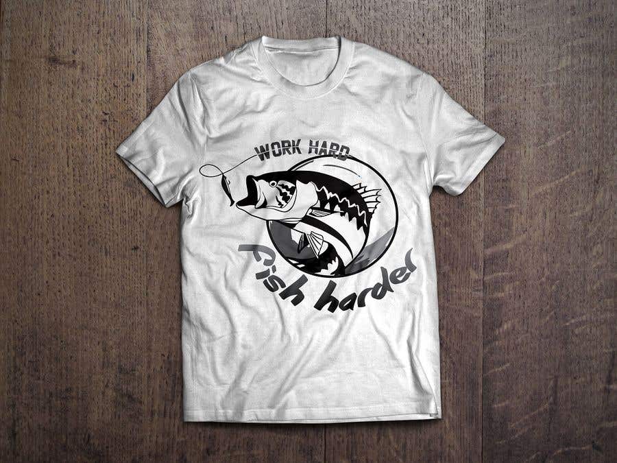 Kilpailutyö #4 kilpailussa                                                 Design a Fishing T-Shirt with a Vintage Style
                                            