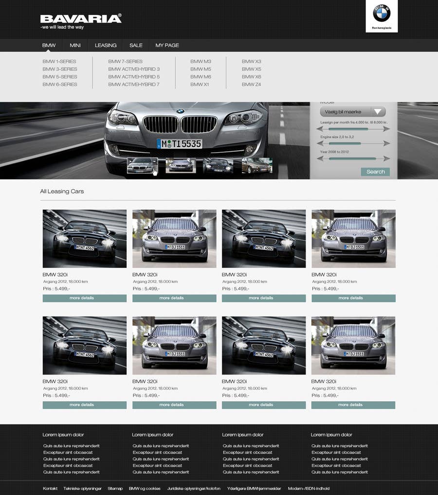 Penyertaan Peraduan #47 untuk                                                 Website Design for Bavaria KBH (Car Leasing + Finansing website)
                                            