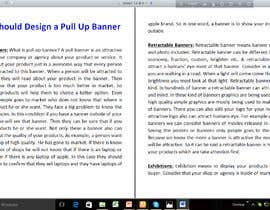 #2 για Write ~2000 word blog on the topic &quot;7-10 Keys to Designing an Effective Pull Up Banner Artwork από rahathossenmanik