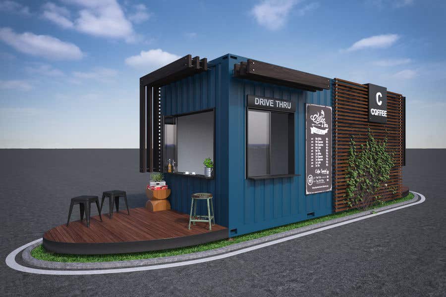 Drive-Thru Container Cafe Restaurant | Freelancer
