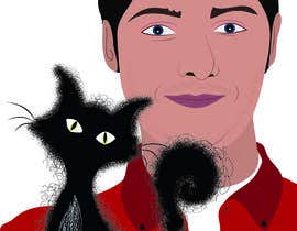 Nro 23 kilpailuun Illustration/caricature of the attached cat and person käyttäjältä mitunshivkumar