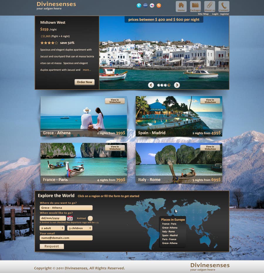 
                                                                                                                        Bài tham dự cuộc thi #                                            113
                                         cho                                             Website Design for Travel Packages
                                        