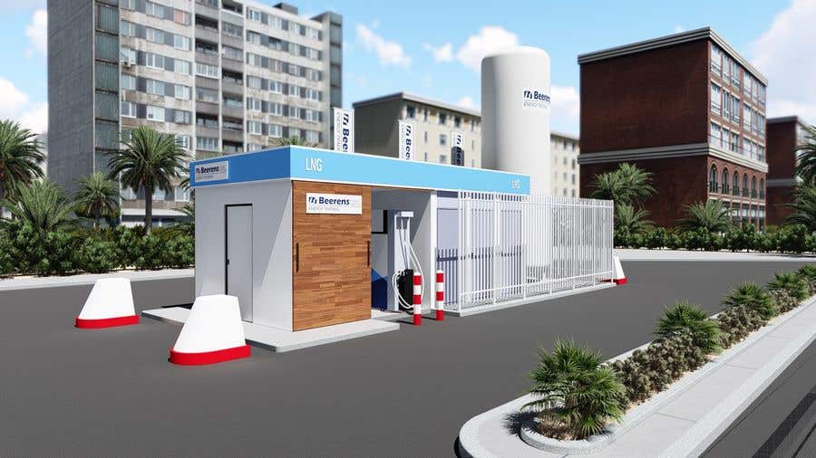 Penyertaan Peraduan #32 untuk                                                 3D design of a LCNG station for Energy Company
                                            