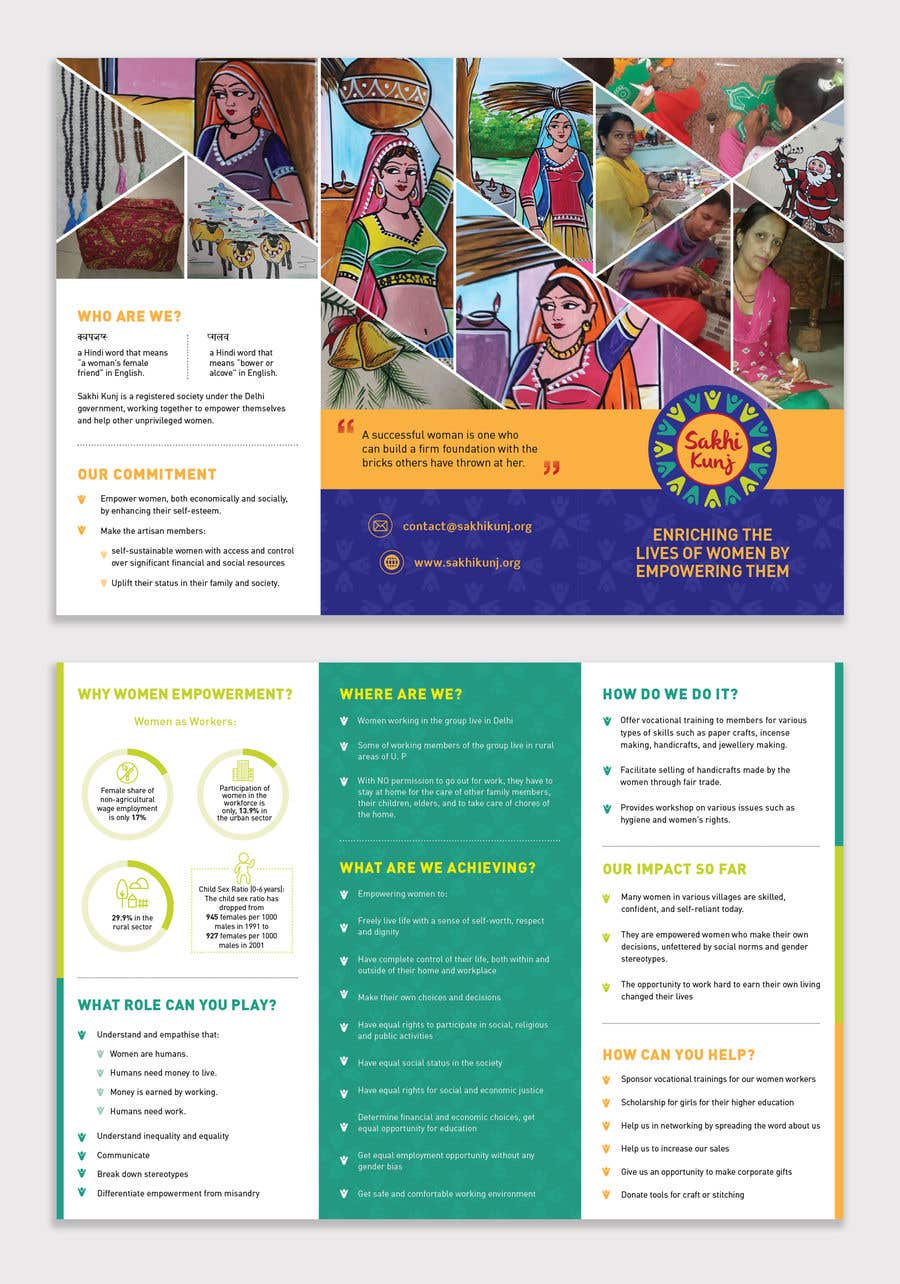 Entry #23 by designzforworld for Urgent flyer/ brochure design for With Ngo Brochure Templates