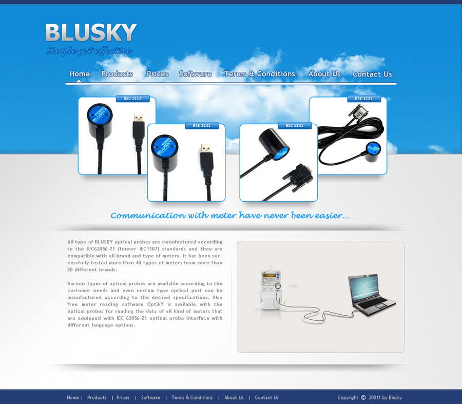 Participación en el concurso Nro.84 para                                                 Website Design for BLUSKY optical probes
                                            