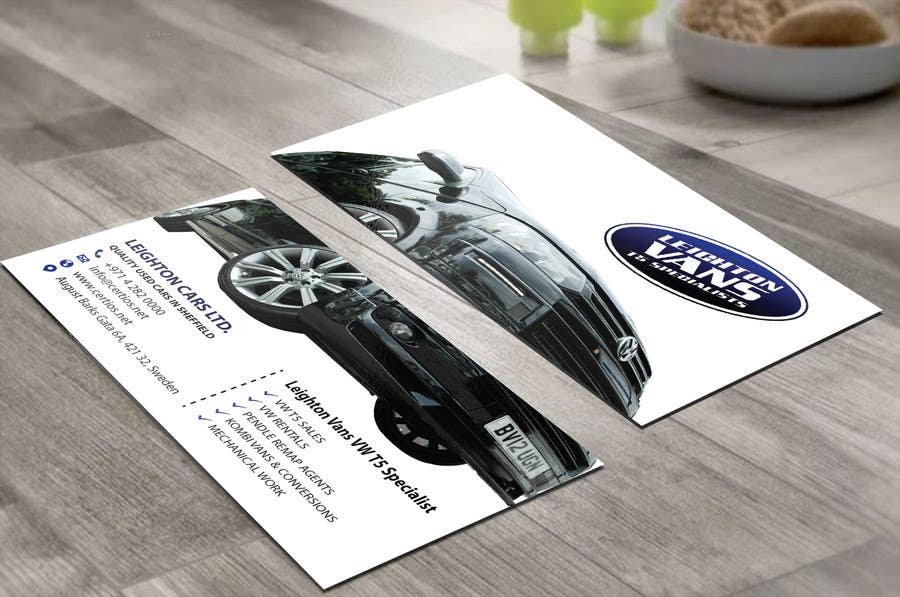 Konkurrenceindlæg #16 for                                                 Design some Business Cards for Leighton Vans VW T5 Specialist
                                            