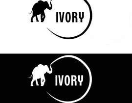 #7 for A simple, black and white logo of an elephant (or elephant&#039;s head) with tusks and the word &quot;IVORY&quot; written underneath. by esraakhairy381