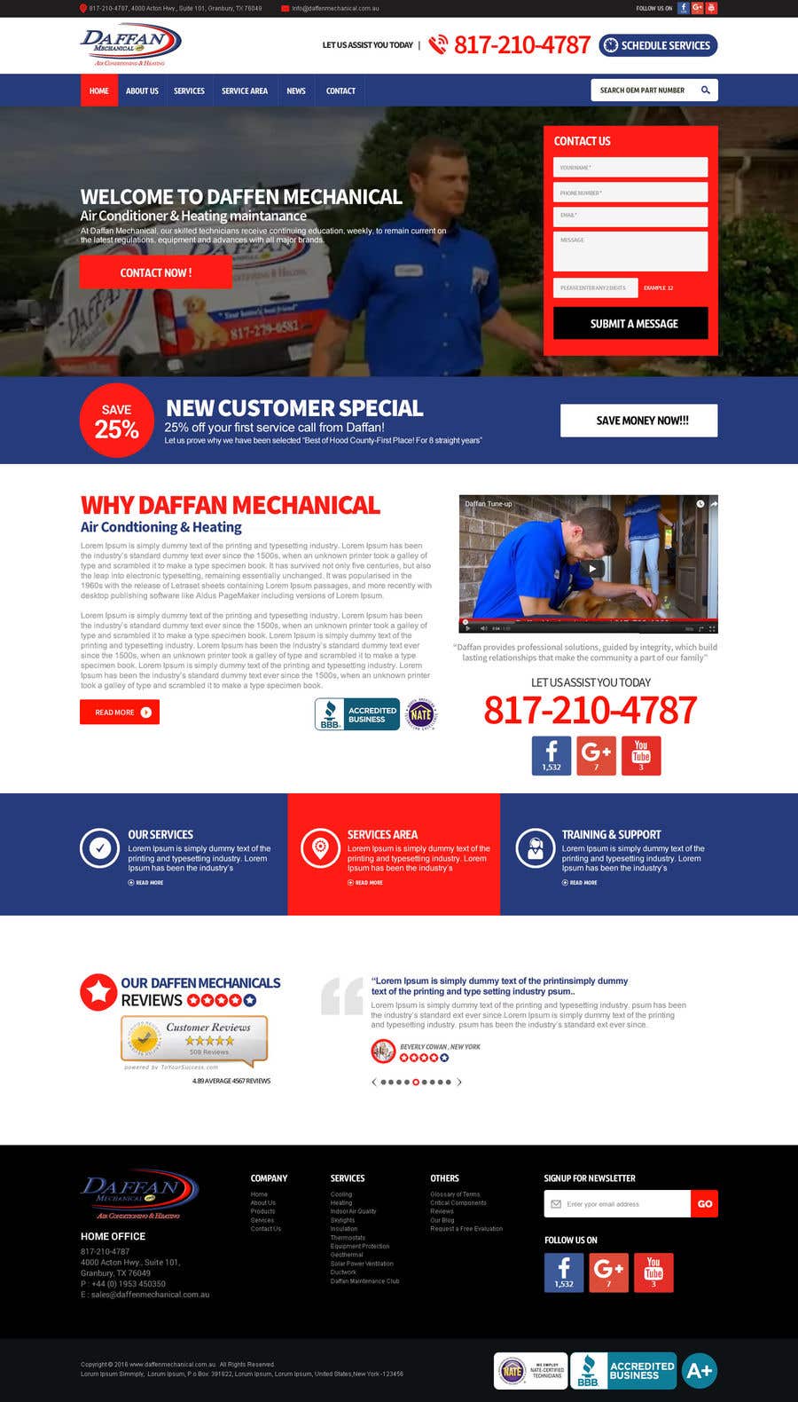 Contest Entry #42 for                                                 Design a Website Mockup for AC & Heating Company
                                            