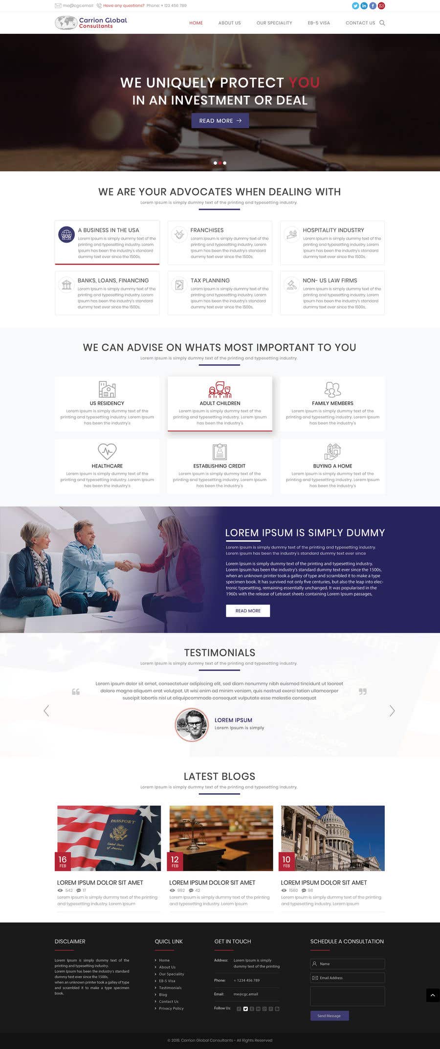 Contest Entry #22 for                                                 Design a Website Mockup (PSD) for a startup legal business
                                            