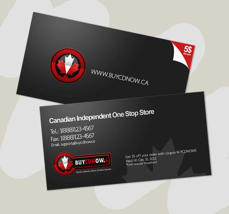 Contest Entry #29 for                                                 Business Card Design for BUYCDNOW.CA
                                            