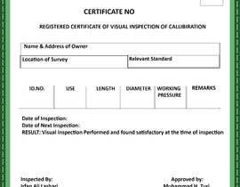 Nro 2 kilpailuun Design a certificate for inspection calibration käyttäjältä FaisalShaikh2