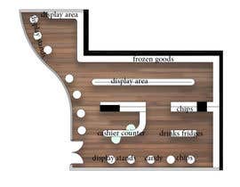 #23 สำหรับ To Make interior furniture layout for mini market โดย abdomostafa2008