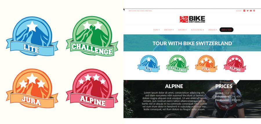 Kilpailutyö #17 kilpailussa                                                 Design some Icons for our Bicycle Tours
                                            