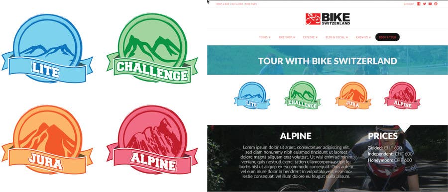 Kilpailutyö #25 kilpailussa                                                 Design some Icons for our Bicycle Tours
                                            
