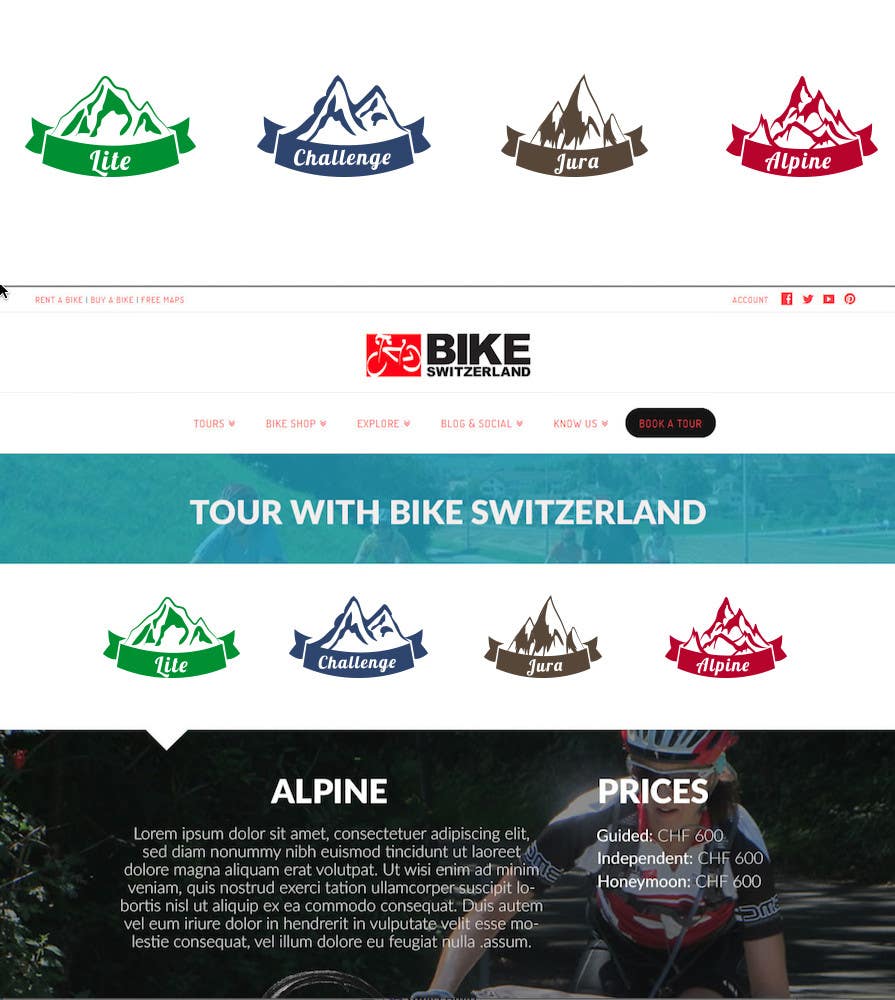 
                                                                                                                        Kilpailutyö #                                            39
                                         kilpailussa                                             Design some Icons for our Bicycle Tours
                                        