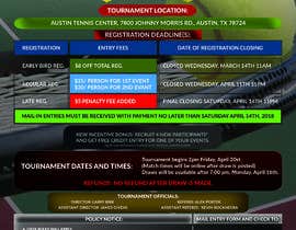 #11 for Design Announcement and Registration Flyer for Tennis Tournament av seyam1010