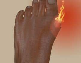 #11 for Image of a sore foot on fire (no photograph) by cfhdesign