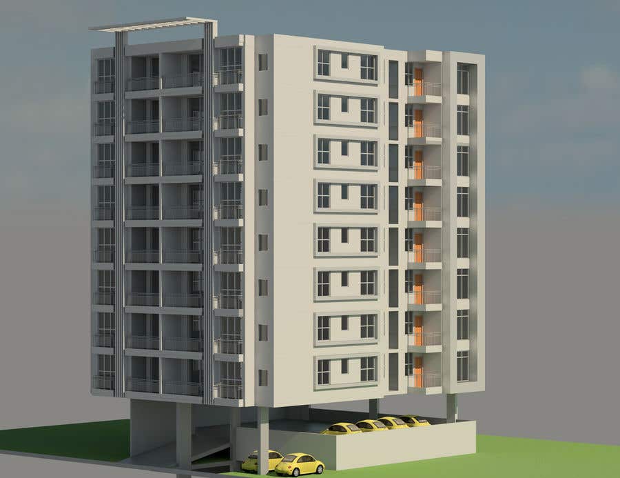 Wasilisho la Shindano #17 la                                                 I need a 3d rendered very high quality design for the exterior of my apartment building.
                                            