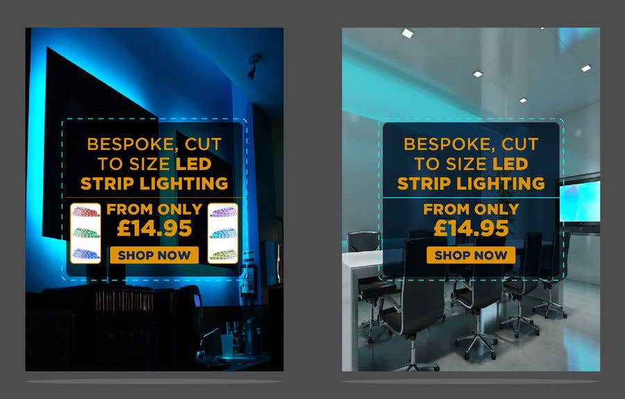 Wasilisho la Shindano #74 la                                                 Create a Awesome Email Banner - Promoting our LED Strip Lighting Range
                                            