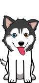 Contest Entry #19 thumbnail for                                                     Artist create original Siberian Husky Puppy Cartoon Character for Large sticker pack
                                                