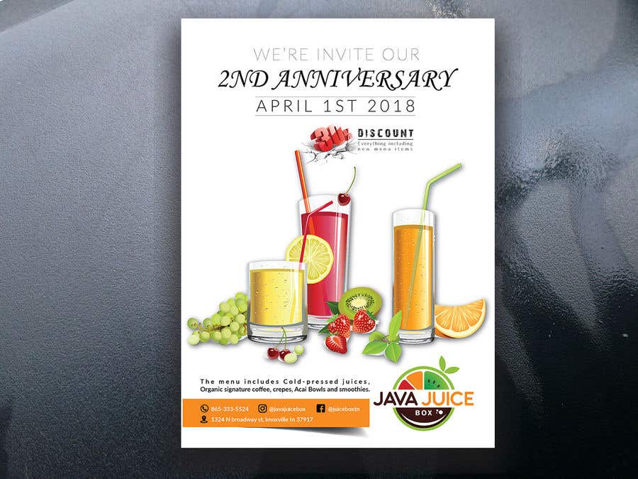 Entri Kontes #34 untuk                                                Java juice box 2 yr anniversary
                                            