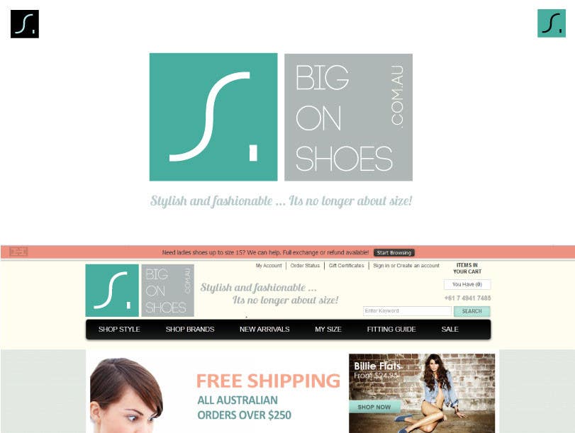 Intrarea #150 pentru concursul „                                                Logo Design for Big On Shoes
                                            ”