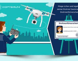 #141 for Design a Banner for a magazine&#039;s competition which is about the drone licence by talk2anilava