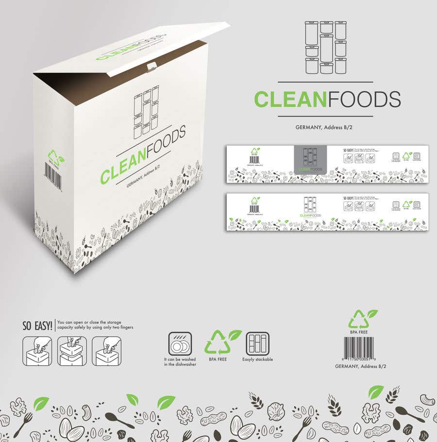 Contest Entry #23 for                                                 PACKAGING DESIGN for food storage container set - GUARANTEED/SEALED
                                            