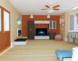 #24 dla Interior decoratation of Living Room przez Rufeeya