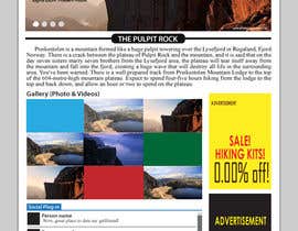 #3 untuk Design a mockup of a webpage called ThePulpitRock.no oleh acelobos9