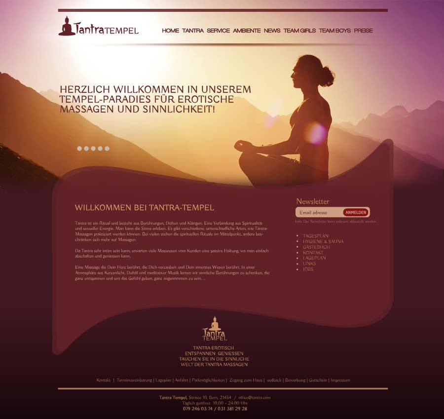 Intrarea #4 pentru concursul „                                                Redesign Website tantra-tempel.ch
                                            ”