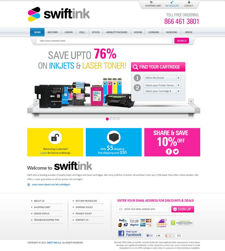 
                                                                                                                        Proposition n°                                            37
                                         du concours                                             Website Design for Swift Ink
                                        
