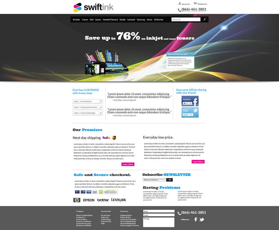 Penyertaan Peraduan #59 untuk                                                 Website Design for Swift Ink
                                            