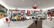 Graphic Design Entri Peraduan #39 for Illustrate an interior with visitors and attractions for a modern VW Beetle museum