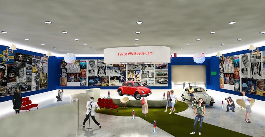
                                                                                                                        Penyertaan Peraduan #                                            46
                                         untuk                                             Illustrate an interior with visitors and attractions for a modern VW Beetle museum
                                        