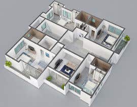 #22 for I need some Graphic Design: 3D rendering of the attached plan by juliadesign9