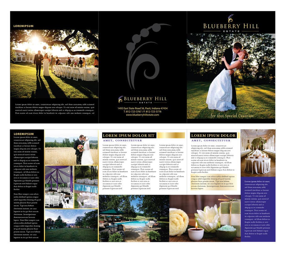
                                                                                                                        Penyertaan Peraduan #                                            58
                                         untuk                                             Graphic Design for MARKETING BROCHURE -Blueberry Hill Estate- Wedding Specific -Media Kit for print
                                        