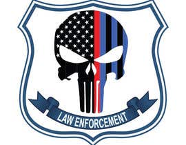 #9 for I need a punisher symbol design, with a blue line (pro-law enforcement) To summarize it should be a pro-law enforcement design, with the punisher symbol. Be creative....I’m looking for an intricate design. by Clippingadobe