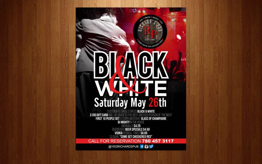Penyertaan Peraduan #29 untuk                                                 Design a Poster for "Black & White Party"
                                            