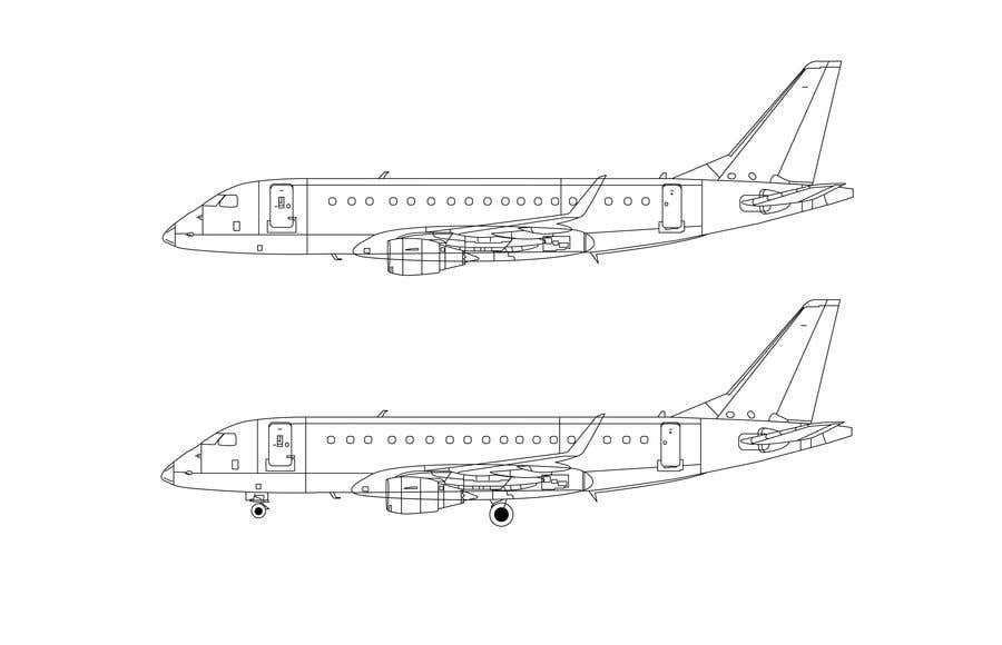 Penyertaan Peraduan #66 untuk                                                 Line-Art Vectors of Airplanes (Multiple Winners)
                                            