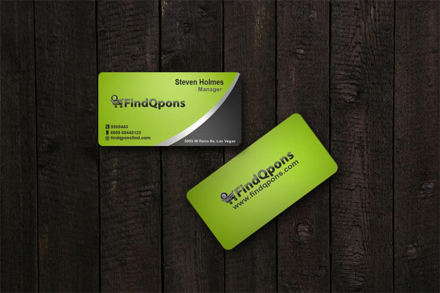 Příspěvek č. 3 do soutěže                                                 Business Card Design for FindQpons.com
                                            