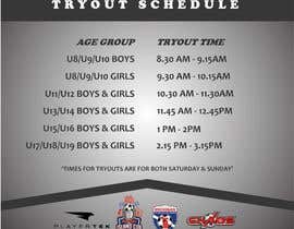 #1 for URGENT Design an Graphic to show TRYOUT times 2018 av yeasir119