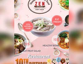 #11 untuk Need posters and flyers to be created for a restaurant&#039;s 10th birthday oleh masuqebillah