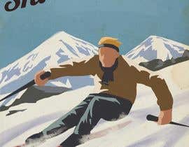 #4 para Vintage Ski Poster por rivaro